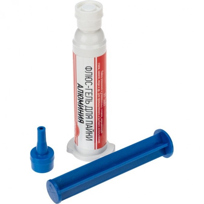 Флюс-гель для пайки REXANT, пайка алюминия, 12 мл, техно-шприц, блистер 09-3682