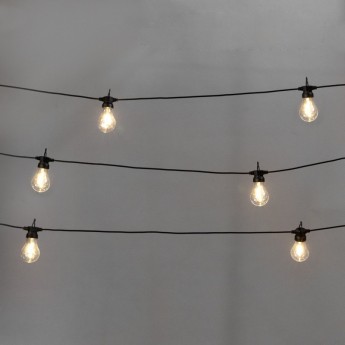 Гирлянда садовая REXANT ЛОНДОН КАНЭРИ, 10 м, 3000К, встроенный аккумулятор, солнечная панель