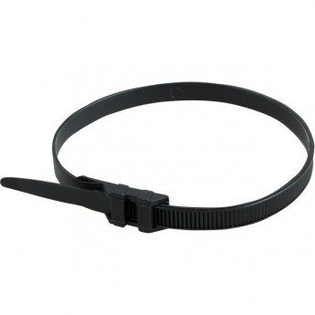 Хомут-стяжка REXANT нейлоновая усиленная 350x9.0 мм черная, 100 шт. Хомут-стяжка REXANT нейлоновая усиленная 350x9.0 мм черная, 100 шт.