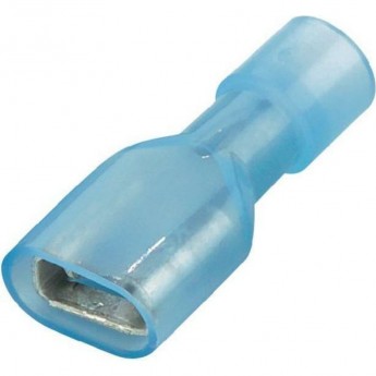 Клемма плоская REXANT изолированная в нейлоне РПи-м(н) 2.5-(6.3)/РпИм-н 2-7-0,8 гнездо 6.6 мм, 1.5-2.5 мм², синий