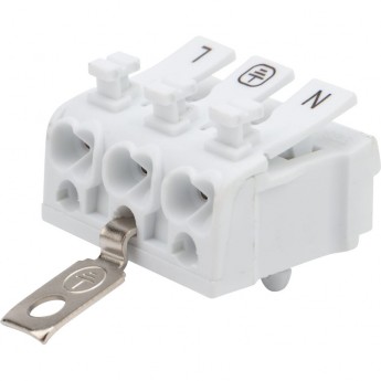 Клемма REXANT пружинная соединительная КСП 3-полюсная с заземлением и с монтажными ножками (100 шт./уп.) Клемма REXANT пружинная соединительная КСП 3-полюсная с заземлением и с монтажными ножками (100 шт./уп.)