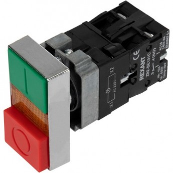 Кнопка REXANT LAY5 «I-O» прямоугольная 230 В NO+NC