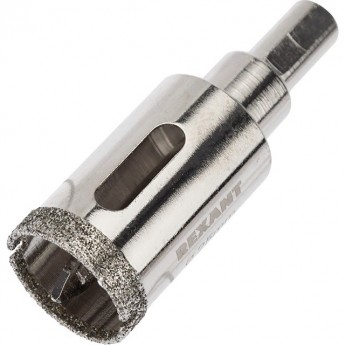 Коронка алмазная REXANT 25 мм с центровочным сверлом