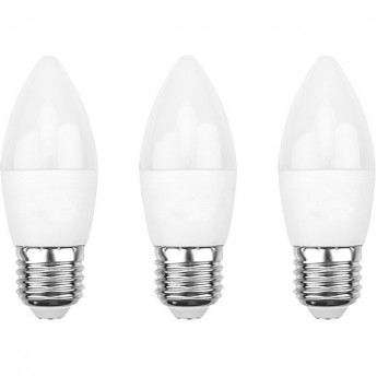 Лампа светодиодная REXANT СВЕЧА CN 7.5 Вт E27 713 Лм 6500 K холодный свет (3 шт./уп.) Лампа светодиодная REXANT СВЕЧА CN 7.5 Вт E27 713 Лм 6500 K холодный свет (3 шт./уп.)