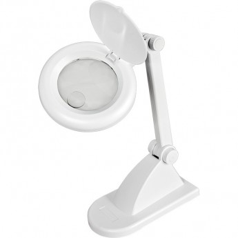 Лупа с подсветкой REXANT 3D+12D настольная белая