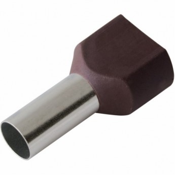 Наконечник штыревой REXANT F-14 мм 2х10 мм² втулочный изолированный красный