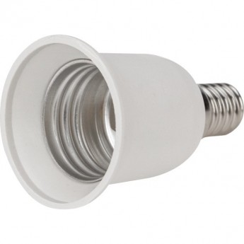 Переходник цокольный REXANT Е14-Е27 белый