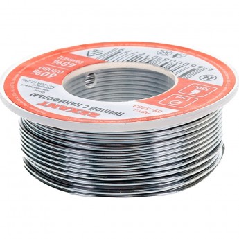 Припой с канифолью REXANT Ø 1.0 мм (олово 60%, свинец 40%), катушка 100 г, блистер Припой с канифолью REXANT Ø 1.0 мм (олово 60%, свинец 40%), катушка 100 г, блистер