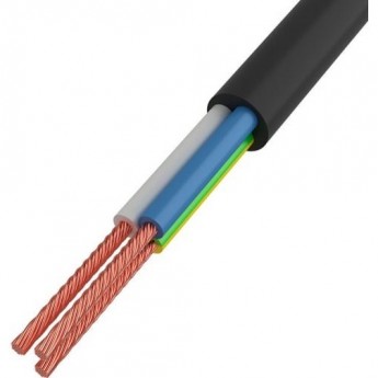 Провод REXANT ПВС 3x0.75 мм² соединительный черный 10 м