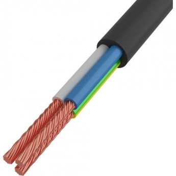 Провод REXANT ПВС 3x1.5 мм² соединительный черный 10 м Провод REXANT ПВС 3x1.5 мм² соединительный черный 10 м