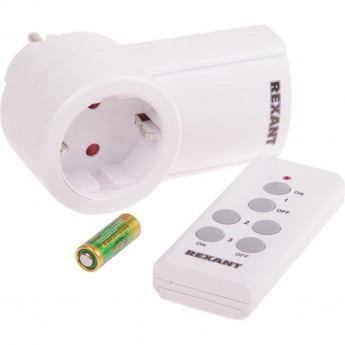 Радиоуправляемая розетка c пультом REXANT RX-001 (один пульт, одна розетка) Радиоуправляемая розетка c пультом REXANT RX-001 (один пульт, одна розетка)