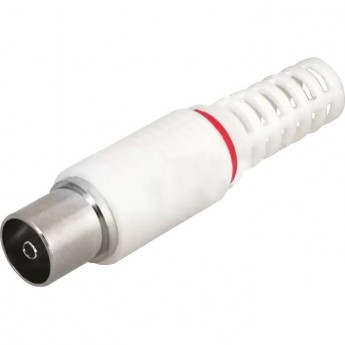 Разъем REXANT гнездо TV без пайки белый