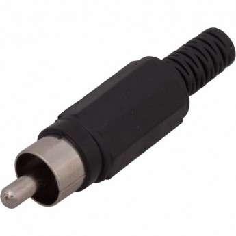 Разъем REXANT штекер RCA чёрный пайка