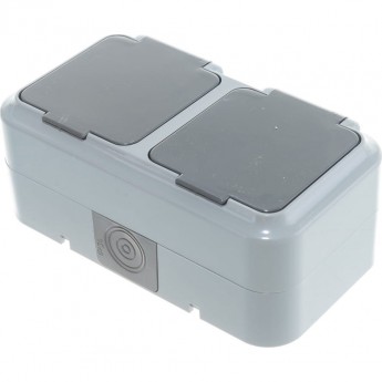 Розетка REXANT IP54 штепсельная двухместная с заземлением 16 А Розетка REXANT IP54 штепсельная двухместная с заземлением 16 А