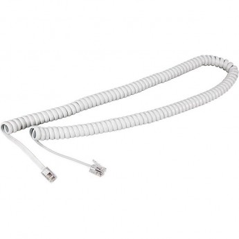 Шнур телефонный REXANT витой трубочный RJ-10(4P-4C) 2 м белый