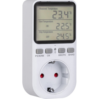 Терморегулятор цифровой REXANT 16А-01 в розетку, белый