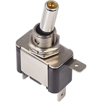 Тумблер REXANT 12V 25А однополюсный с желтой подсветкой