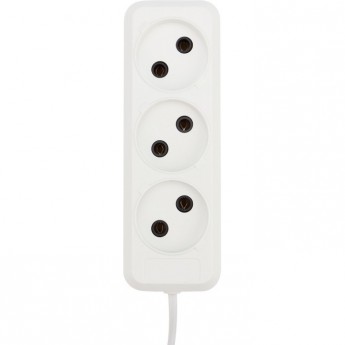 Удлинитель REXANT 3 гнезда, 5 м, 2х0.75 мм², б/з, белый (Сделано в России)