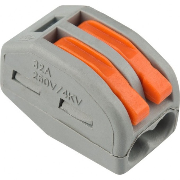 Универсальная клемма REXANT СМК 222-412, 2-проводная серая 0,08-2,5/4 мм² (20 шт./уп.) 07-5252-4-20