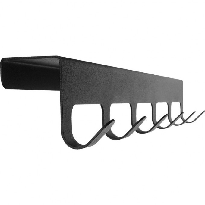 Вешалка навесная на дверь REXANT 6 крючков, черный 38-0643